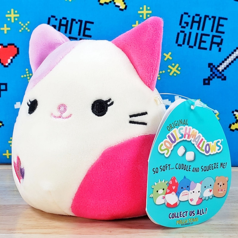 SOLD OUT - Squishmallow Tiffany the Pink Cat 5" UltraSoft Valentine's Day NWT - Picture 6 of 12